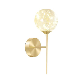 Trendy Fairy Lights Gold Glass Globe Wall Sconce Zawala Image - 8