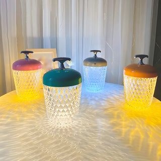 Fashion Colorful Crystal Jar Shape Decor Table Lamp Zawala Image - 1