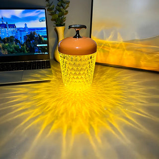 Fashion Colorful Crystal Jar Shape Decor Table Lamp Zawala Image - 2