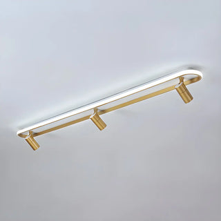 Fashion Gold LED Metal Flush Mount Fixed Track Light Zawala Image - 11