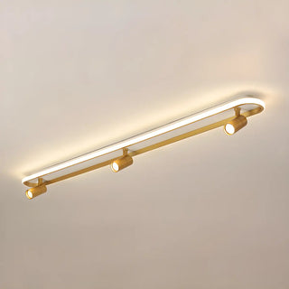 Fashion Gold LED Metal Flush Mount Fixed Track Light Zawala Image - 12