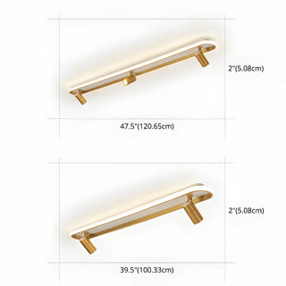 Fashion Gold LED Metal Flush Mount Fixed Track Light Zawala #size