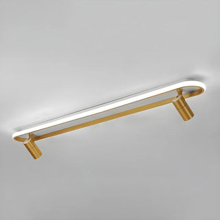 Fashion Gold LED Metal Flush Mount Fixed Track Light Zawala Image - 7