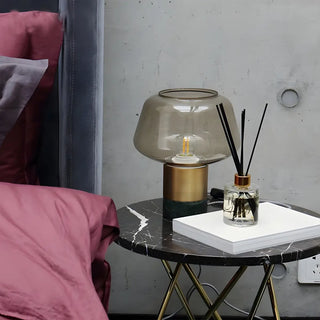 Creative Fish Tank Glass Bedroom White Decor Table Lamp Zawala Image - 3