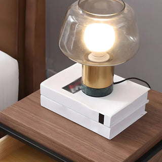 Creative Fish Tank Glass Bedroom White Decor Table Lamp Zawala Image - 4
