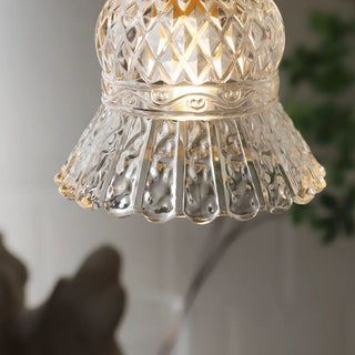 ZOWALA - French Vintage Clear Glass Bell Vase Pendant Light Image - 9