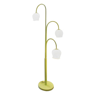 Fresh 3-Light Pastel Green Flower Metal Floor Lamp Zawala Image - 11