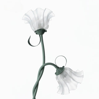 3-Light Fresh Green Floral Metal LED Floor Light Zawala Image - 9