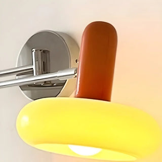 ZOWALA - Creative Swing Arm Pull Chain Bedroom Red Wall Light Image - 4