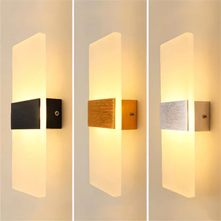 Minimalist Frosted Glass Rectangular Wall Sconce Image - 11