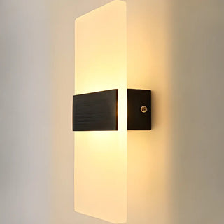 Minimalist Frosted Glass Rectangular Wall Sconce Image - 4