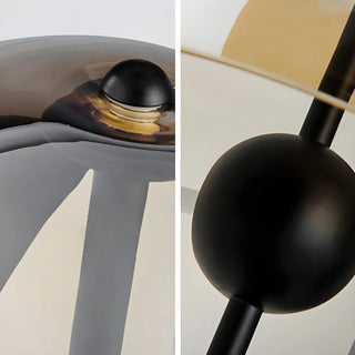 Futuristic Half-Sphere Black Metallic Floor Lamp Zawala Image - 10
