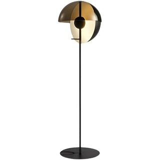 Futuristic Half-Sphere Black Metallic Floor Lamp Zawala Image - 15