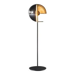 Futuristic Half-Sphere Black Metallic Floor Lamp Zawala Image - 16