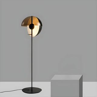Futuristic Half-Sphere Black Metallic Floor Lamp Zawala Image - 6