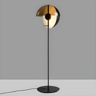 Futuristic Half-Sphere Black Metallic Floor Lamp Zawala Image - 7