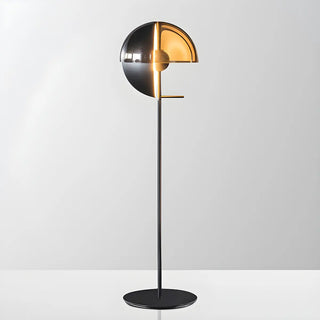 Futuristic Half-Sphere Black Metallic Floor Lamp Zawala Image - 8