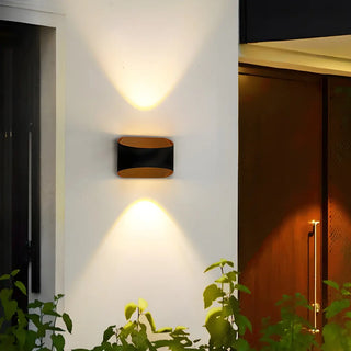 ZOWALA - Geometric 2 Light Black Metal LED Wall Light Image - 1