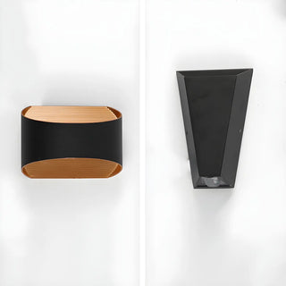 ZOWALA - Geometric 2 Light Black Metal LED Wall Light Image - 11