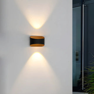 ZOWALA - Geometric 2 Light Black Metal LED Wall Light Image - 15