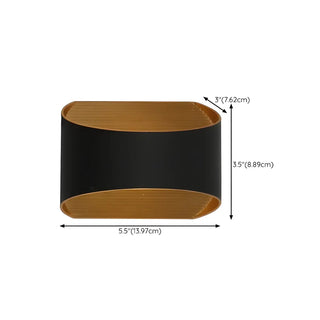 ZOWALA - Geometric 2 Light Black Metal LED Wall Light #size