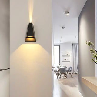 ZOWALA - Geometric 2 Light Black Metal LED Wall Light Image - 3