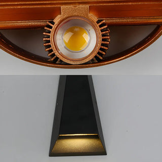 ZOWALA - Geometric 2 Light Black Metal LED Wall Light Image - 6