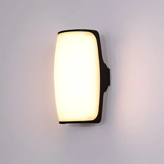 Contemporary Geometric Black LED Exterior Wall Light Image - 11