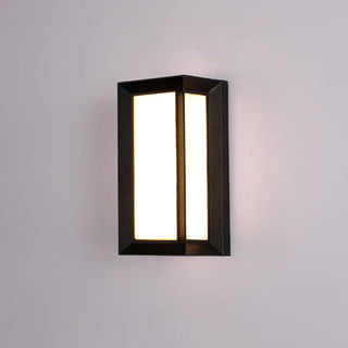 Contemporary Geometric Black LED Exterior Wall Light Image - 13