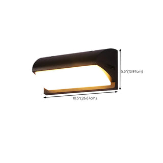 Contemporary Geometric Black LED Exterior Wall Light Image - 18