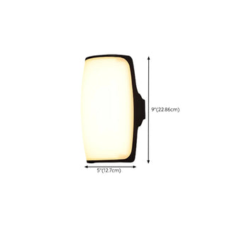 Contemporary Geometric Black LED Exterior Wall Light Image - 19