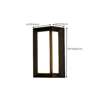 Contemporary Geometric Black LED Exterior Wall Light Image - 23
