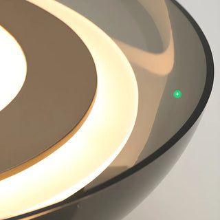Modish Black Geometric LED Flush Mount Ceiling Light Zawala Image - 10
