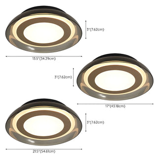 Modish Black Geometric LED Flush Mount Ceiling Light Zawala Image - 12