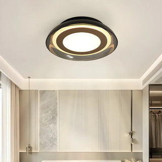 Modish Black Geometric LED Flush Mount Ceiling Light Zawala Image - 4