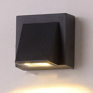 ZOWALA - Modern Black Square Outdoor Up Down Wall Sconce Image - 10