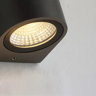 ZOWALA - Modern Black Square Outdoor Up Down Wall Sconce Image - 11