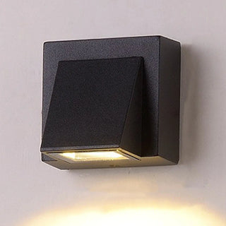ZOWALA - Modern Black Square Outdoor Up Down Wall Sconce Image - 14