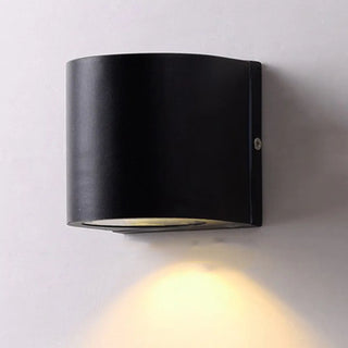 ZOWALA - Modern Black Square Outdoor Up Down Wall Sconce Image - 17