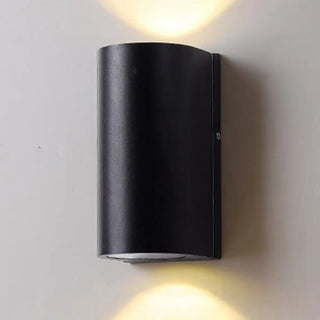 ZOWALA - Modern Black Square Outdoor Up Down Wall Sconce Image - 18
