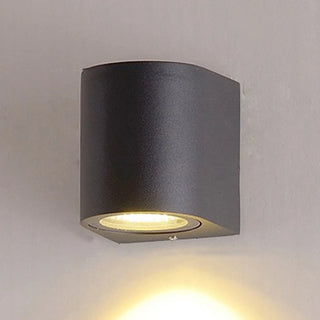 ZOWALA - Modern Black Square Outdoor Up Down Wall Sconce Image - 19