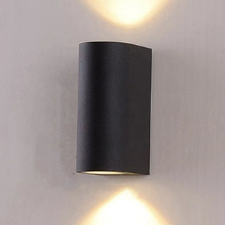 ZOWALA - Modern Black Square Outdoor Up Down Wall Sconce Image - 20