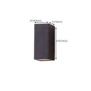 ZOWALA - Modern Black Square Outdoor Up Down Wall Sconce Image - 22