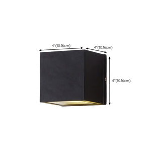 ZOWALA - Modern Black Square Outdoor Up Down Wall Sconce Image - 23
