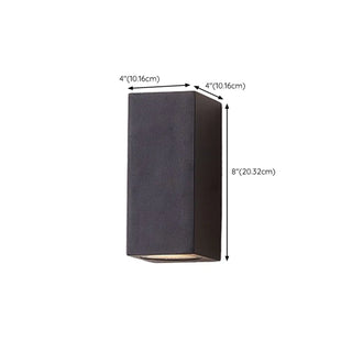 ZOWALA - Modern Black Square Outdoor Up Down Wall Sconce Image - 24