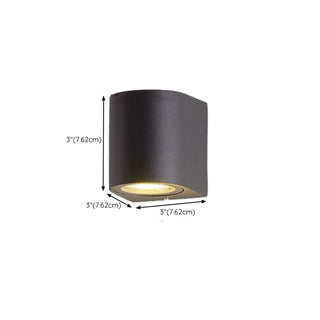 ZOWALA - Modern Black Square Outdoor Up Down Wall Sconce Image - 25