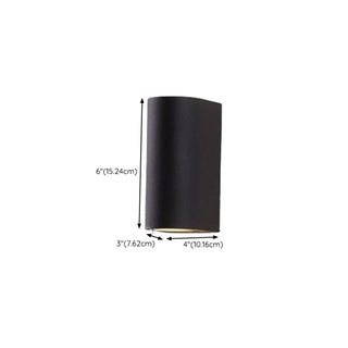ZOWALA - Modern Black Square Outdoor Up Down Wall Sconce Image - 26
