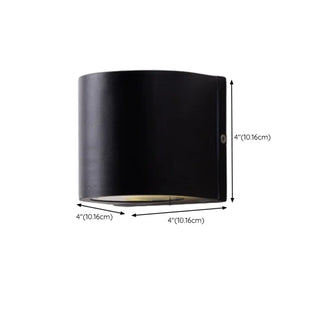 ZOWALA - Modern Black Square Outdoor Up Down Wall Sconce Image - 27