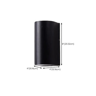 ZOWALA - Modern Black Square Outdoor Up Down Wall Sconce Image - 28