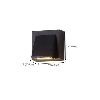ZOWALA - Modern Black Square Outdoor Up Down Wall Sconce Image - 29